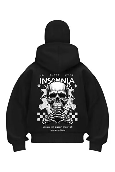 LAND MODA Neon Face Baskılı Kar Maskeli Ninja Unisex Sweatshirt Hırka 3 iplik...