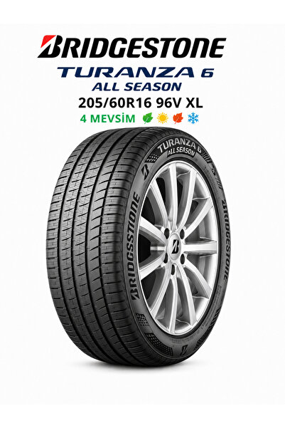 Bridgestone 205/60R16 96 V XL TURANZA 6 ALL SEASON 2025 TARİH