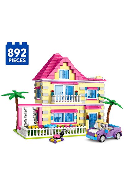 Minibric Construction Set with Blocks Type Pieces Built 892 Pieces Happy Hour...