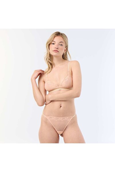 KIABI Lace Thong With Sparkling Details Orange