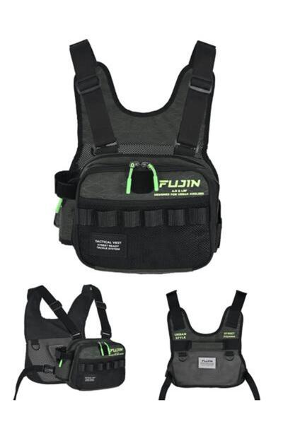 Fujin Tactical Vest Khaki Balıkçı Çantası
