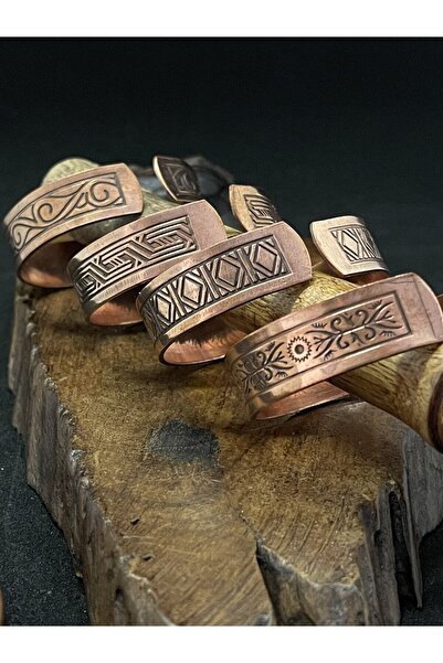 zadenza gold 4 Pieces Pure Copper Bracelet 100% Copper Bracelet Handmade Copp...