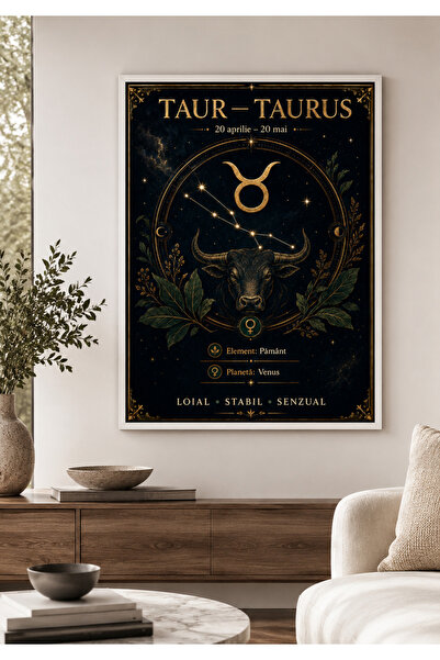 Miutic Print Studio Tablou Zodia Taur – Taurus, Tablou Zodiacal Decorativ