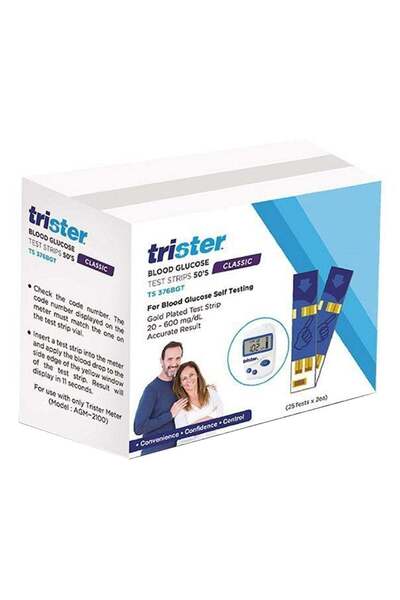 trister Blood Glucose Self Testing Strips- 50's