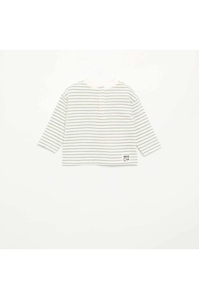KIABI Long-Sleeved Baby Terry T-Shirt White
