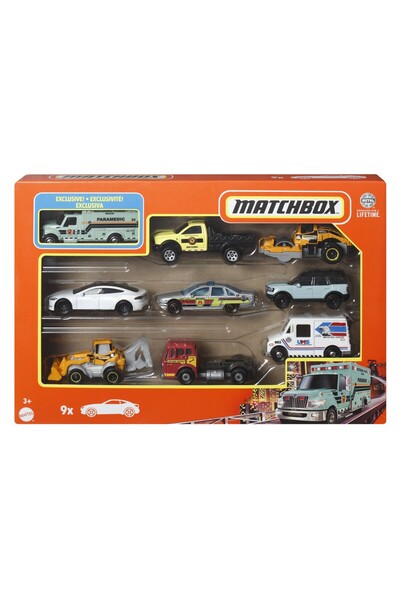 mattel Комплект Matchbox 9 международни линейки