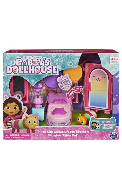 Spinmaster Луксозна възглавница за куклена къща Gabbys, Спалня със сладки сън...