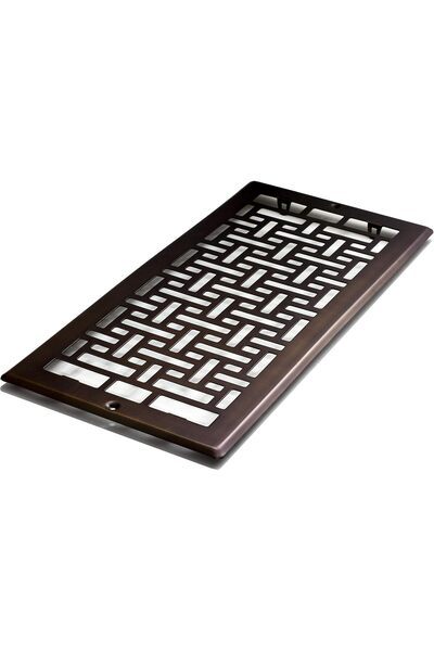 DECOR شبكة تهوية AJL614R-RB أورينتال ريتورن، مقاس 6 × 14 بوصة، بتشطيب برونزي ...