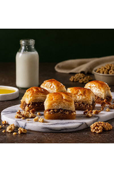 Cevizli Baklava 500 g - El Açması Sade Yağlı 15 Dilim