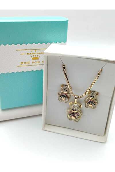 Generic Brand New 14k gold plated teddy bear set