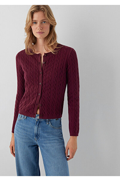 Mavi Bordo Hırka Slim Fit / Dar Kesim 1710957-87830