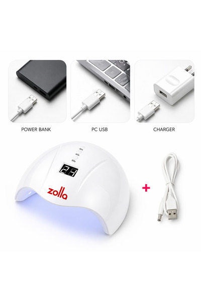zolla Lampă UV/LED Mini 5 Albă 36W pentru Ojă Semipermanentă, Gel UV și Nail Art