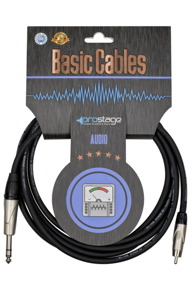 Prostage BRCS-02 - Επαγγελματικό καλώδιο Jack 1/4 TRS - RCA αρσενικό 2 μέτρα