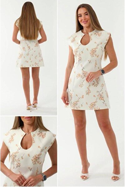 Generic Brand Rochie mini elegantă cu imprimeu floral