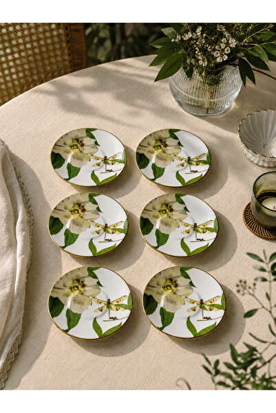 Onedekor Mia Çiçek 6-Piece Tea Plate Set