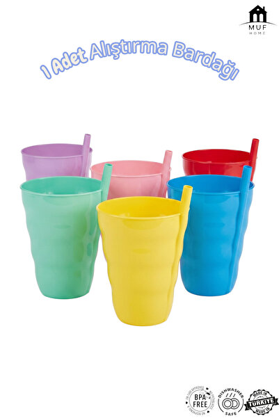 MUF HOME Eğlenceli Pipetli Bardak Kendinden Pipetli Bardak Bebekleri Pipete A...