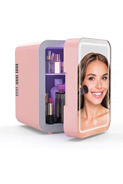OEM Mini frigider cu oglindă și LED pentru cosmetice 23.5x14x13cm - 4l