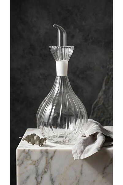 Lumindra Oală de ulei din sticlă borosilicată cu dungi, 900 ml – Recipient pe...
