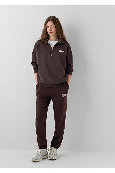 Mavi Logo Printed Brown Sweatpants 1010757-70240