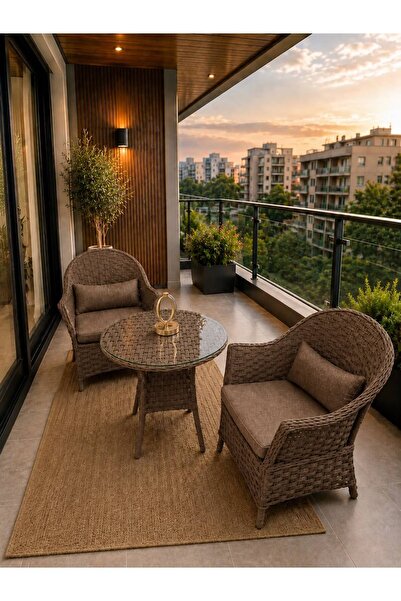 QUALA GARDEN QUALA BAHÇE BALKON RATTAN 1+1+MASA TAKIM