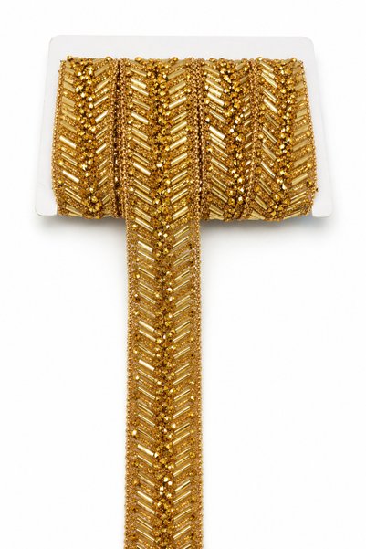 Kubbe Tuhafiye Decorative Gold Ribbon – Material for Hobby, Crafts, Gift Wrapping, and Organizational Decoration
