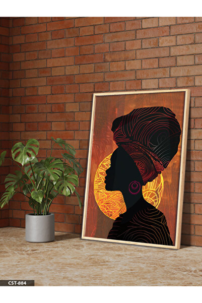 Evinemoda African Woman One Piece Wooden Framed Painting
