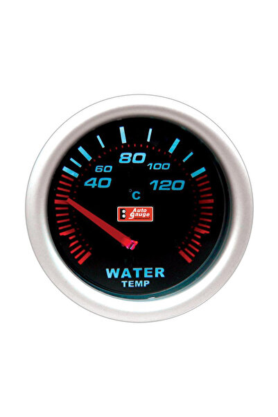 Auto Gauge Μετρητής Θερμοκρασίας Νερού Μαύρος 52mm (CAR0000627)