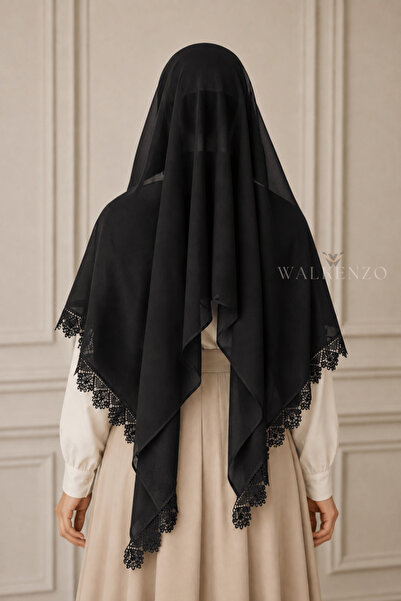 Walkenzo Needlework Like Handicraft Mevlüt Coverlet |   Dowry Prayer Hijab Shawl 70X150 cm