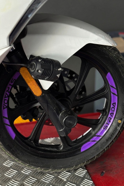 Banxtre 8-Piece Wheel Rim Strip Sticker Set for Mondial Strada Scooter (2 Rim...