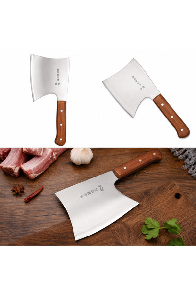 OEM Butcher's cleaver for breaking bones with wooden handle, 29 cm,15 cm lama