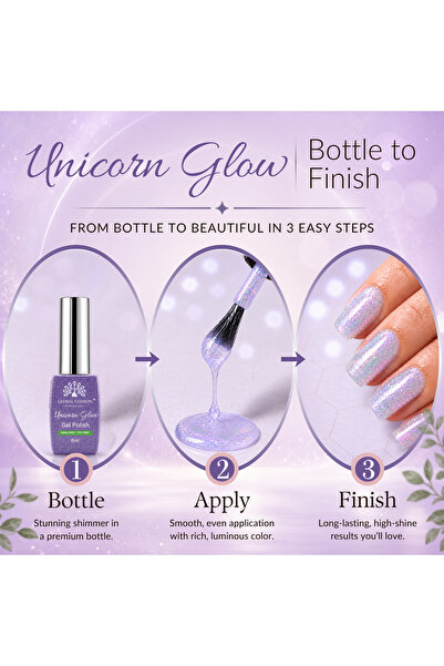 GLOBAL FASHION Professional Unicorn Glow Gel Polish 8ml HEMA & TPO Free