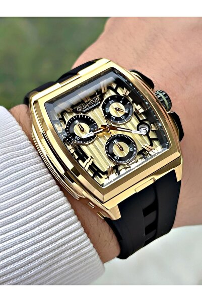 Quantum Functional Black-Color 5 Atm 24 Months Warranty Steel Case Silicone B...