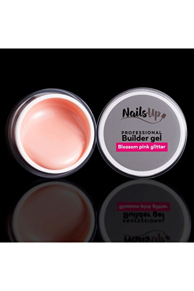NAILSUP PROFESSIONAL Gel UV Constructie NAILSUP Blossom Pink Glitter 50g