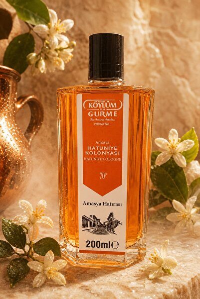 Köylüm Gurme Amasya Hatuniye Kolonyası 70° Cam Şişe 200 ml