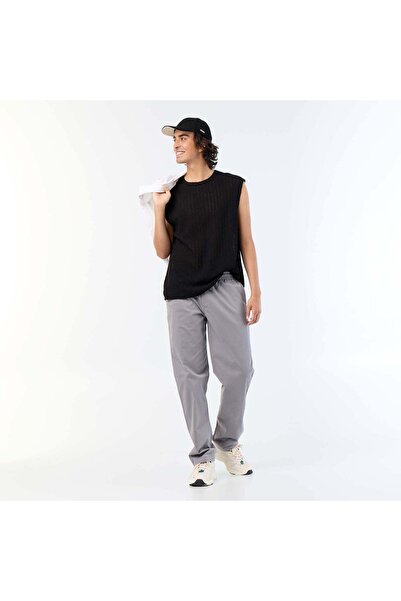 KIABI Peach-Skin Effect Trousers Grey