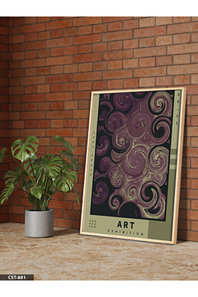 Evinemoda Art Exhibition Single Piece Wooden Framed Painting