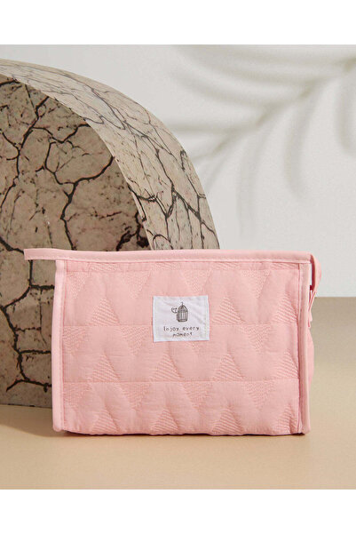 REDTAG Women Pink Quilted Cosmetic Pouch