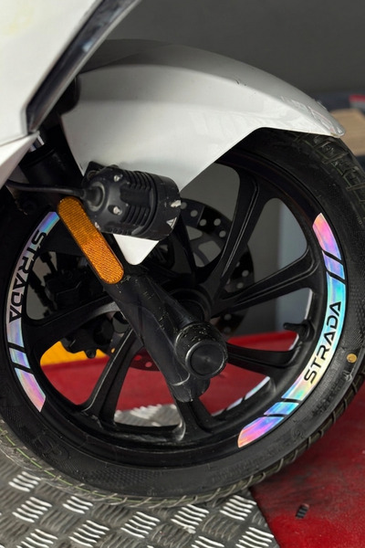 Banxtre 8-Piece Wheel Rim Strip Sticker Set for Mondial Strada Scooter (2 Rim...