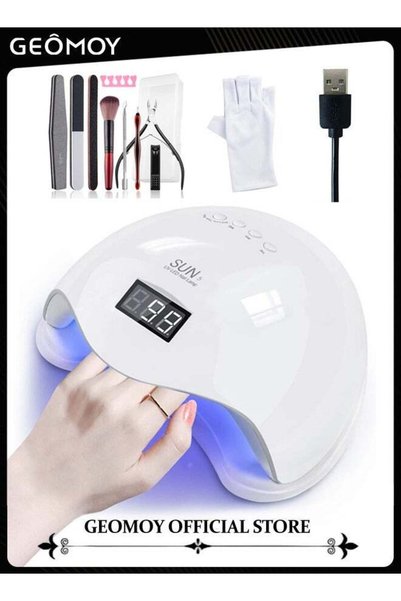 Geomoy Gel Nail Polish Set Starter Kit 1pc 48W UV USB Charging Light Nail Dry...