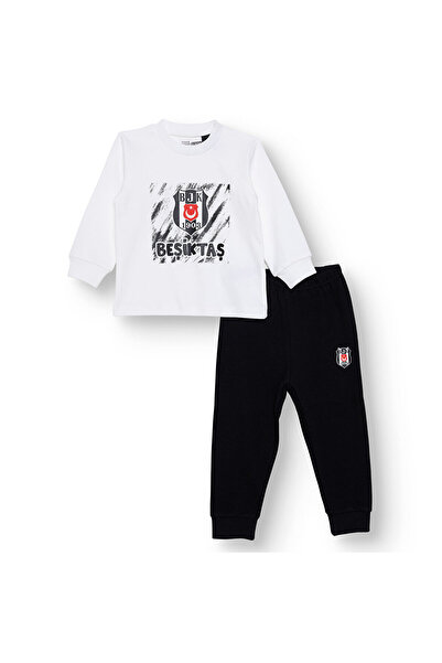 Beşiktaş Erkek Bebek Pijama Takımı Bisiklet Yaka Long Sleeve Reçme