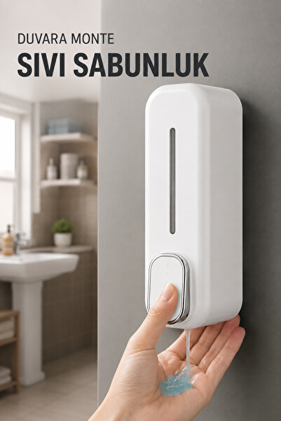 Duvara Monte Sıvı Sabunluk Dispenser 300 ml Duş Sabunluk Dekoratif Manuel