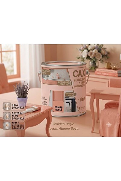 caxcolors CAX Ahşap Ve Mobilya Boyası 1 Litre - Masa, Sehpa, Mutfak Dolabı Ve...