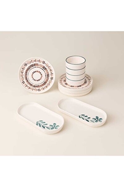Evidea Kitchen Petal 10 Parça Kahvaltı Takımı - Renkli