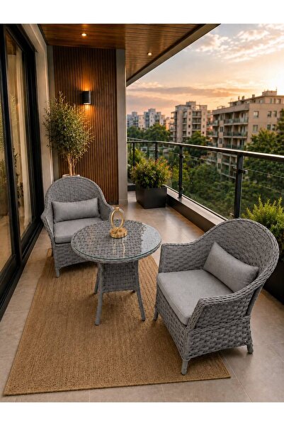 QUALA GARDEN QUALA BAHÇE BALKON RATTAN 1+1+MASA TAKIM