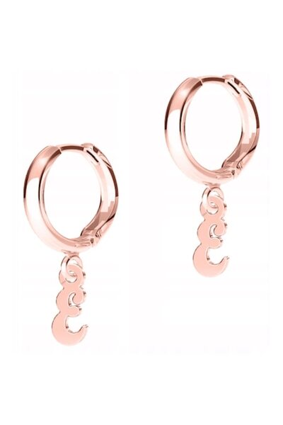 Larezo Cercei tip charm din argint, Argint Sterling 925 placat cu aur roz, Id...