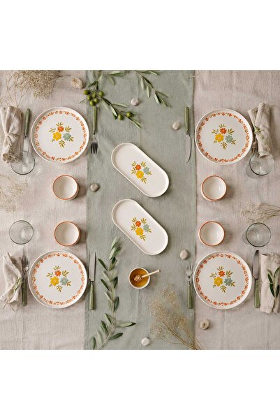 Evidea Kitchen Flower 10 Parça Kahvaltı Takımı - Renkli