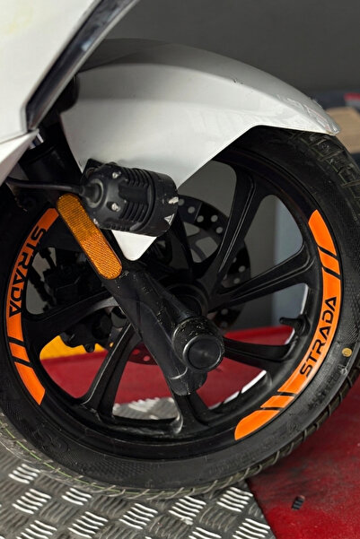 Banxtre 8-Piece Wheel Rim Strip Sticker Set for Mondial Strada Scooter (2 Rim...