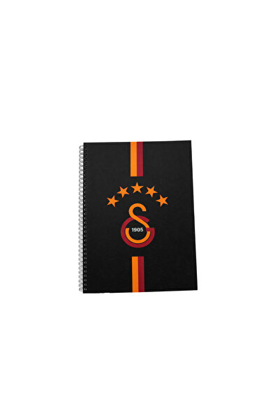 Galatasaray A4 Sert Kapak Çizgili Defter 5 Yıldız Siyah 50273