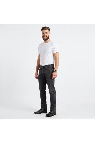 Levi's 501 ®   بنطلون جينز كلاسيكي للرجال مصنوع من القطن بنسبة 100% - رمادي-3783--