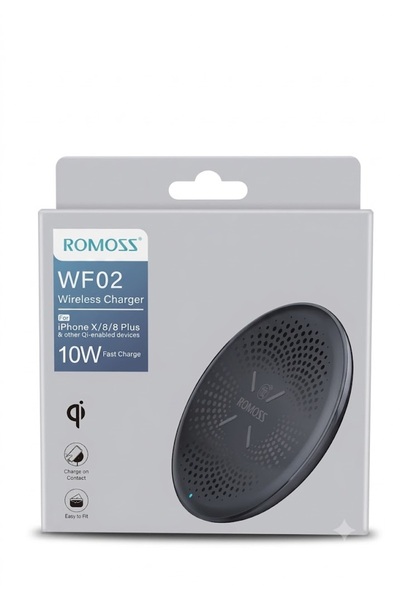 Romoss شاحن لاسلكي فائق النحافة بقوة 10 واط - متوافق مع الحافظات (WF02)